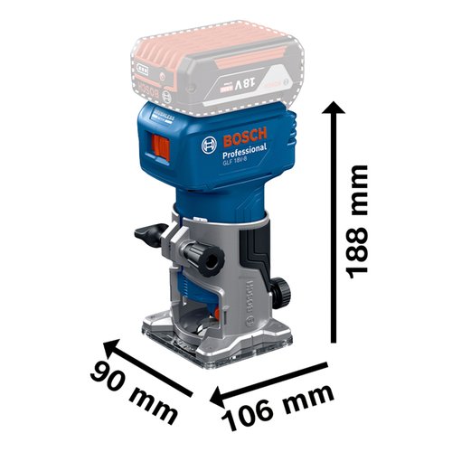 Tupia Bosch 18V GLF 18V-8 Motor Brushless Sem Bateria