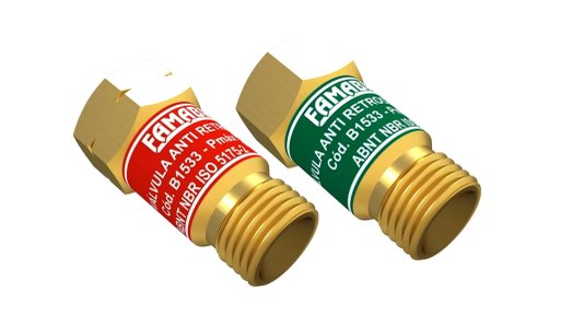 Válvula Anti Retrocesso Para Maçarico (Par) B1533 Famabras