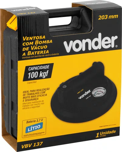 Ventosa a Bateria 8" 100 kgf 3,7V VBV137 Vonder