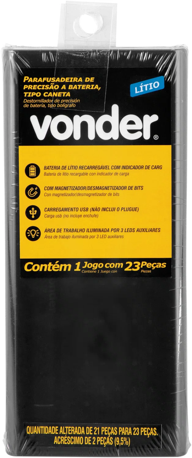 Parafusadeira de Precisão a Bateria 3,7V Tipo Caneta Vonder