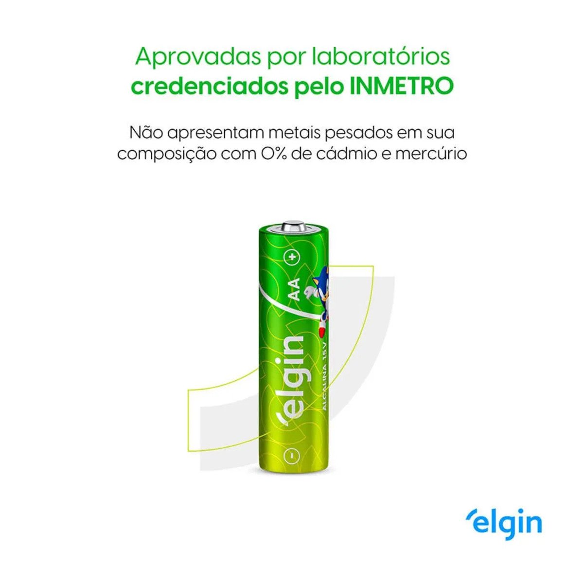 Pilha Alcalina AA 1,5V Blister Com 4 Peças Elgin
