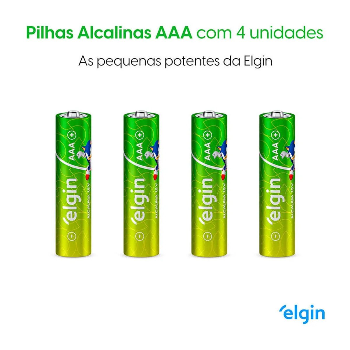Pilha Alcalina AAA Palito Blister Com 4 Peças Elgin