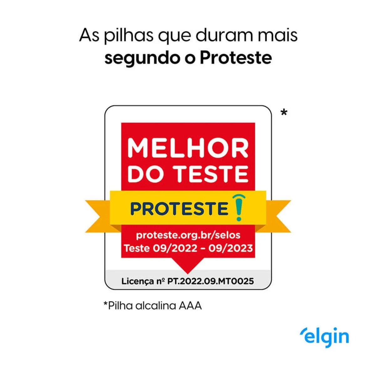 Pilha Alcalina AAA Palito Blister Com 4 Peças Elgin