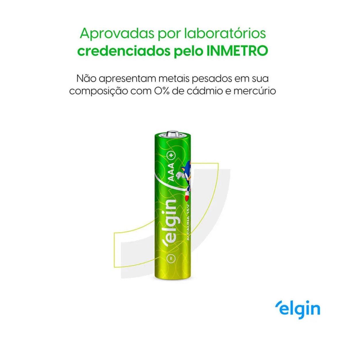 Pilha Alcalina AAA Palito Blister Com 4 Peças Elgin