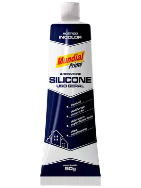 Adesivo Silicone Acético 50G Incolor Mundial Prime