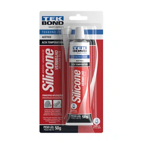 Adesivo Silicone Alta Temperatura  50G Vermelho  - Tekbond