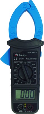 Alicate Amperímetro 600V Abertura De Garra 40mm 1000A Ac ET-3111 Minipa