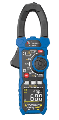 Alicate Amperímetro 600V True Rms Garra 36mm ET-3810C Minipa