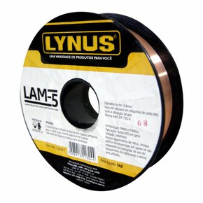 Arame Solda MIG 5kg 0,8 mm AWS ER70S-6 LAM-5 Lynus