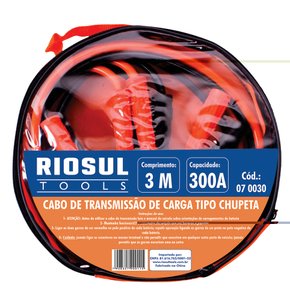 Cabo Chupeta Transmissão Carga de Bateria 300A Riosul Tools