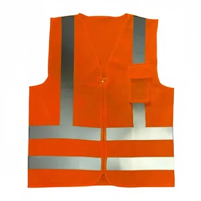 Colete Refletivo Poliéster Com 1 Bolso Laranja EEG