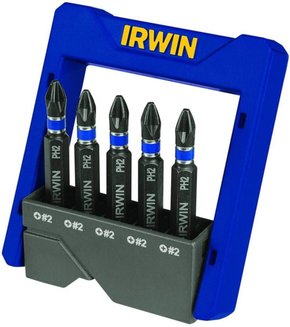 Conjunto Pontas Power Bit Impact 5 Peças PH#2 1865325 Irwin