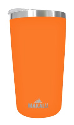 Copo Térmico Aço Inox 420ML Laranja p/ Água Cerveja Café - Quente e Frio