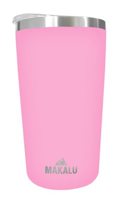 Copo Térmico Aço Inox 420ML Rosa p/ Água Cerveja Café - Quente e Frio