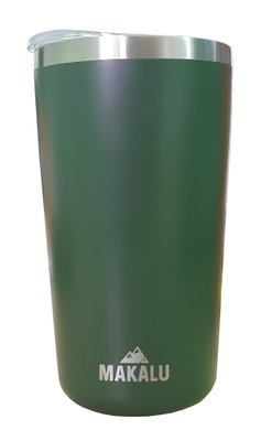 Copo Térmico Aço Inox 420ML Verde p/ Água Cerveja Café - Quente e Frio