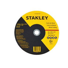 Disco Abrasivo Corte Metal 9x1 / 8x7 / 8 STA0412F Stanley
