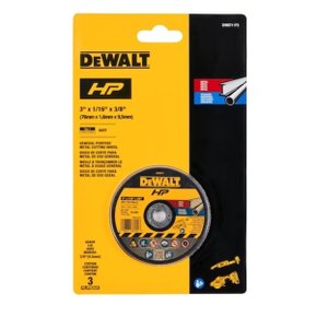 Disco De Corte Abrasivo HP3 "X1/6"X3/8" 3 Peças DW8711P3 DeWalt