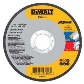 Disco De Corte Inox Hp2 4-1/2 x 1mm x 7/8 DW84401 DeWalt