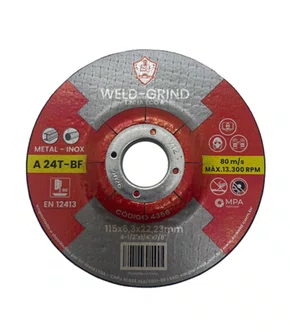 Disco De Desbaste  4 .1/2 Pol. 115X6,3x22mm Eco Grind - 4356 - SC WELD