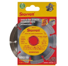 Disco Diamantado 110mm Segmentado DDS110 Starrett