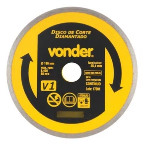 Disco Diamantado 180 mm Contínuo V1 – Vonder