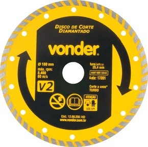 Disco Diamantado 180 mm V2 Vonder