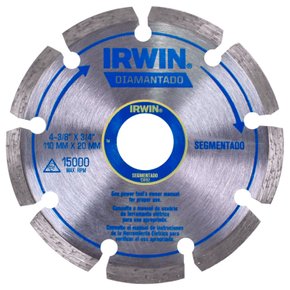 Disco Diamantado Segmentado 110x20mm IW13892 Irwin
