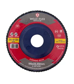 Disco Flap PVC Reto 115X22mm GR 120 Eco ZA Nylon Flex - 6435 - SC WELD