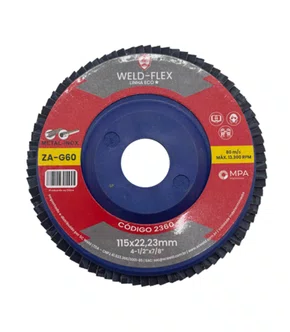 Disco Flap PVC Reto 115X22mm GR  60 Eco ZA Nylon Flex - 2360 - SC WELD