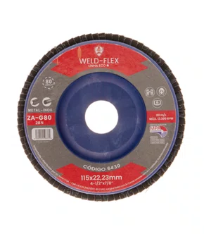 Disco Flap PVC Reto 115X22mm GR  80 Eco ZA Nylon Flex - 6430 - SC WELD