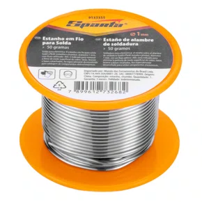 Estanho Fio Solda 1,0mm 50g 60/40 Estanho/Chumbo 9133355 Sparta
