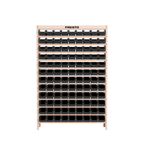 Estante Gaveteiro Organizador Kit 108 Gavetas N3 Preta Presto