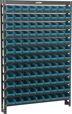 Estante Metálica 108/3 com Gaveteiros Nº 3 Azul Vonder