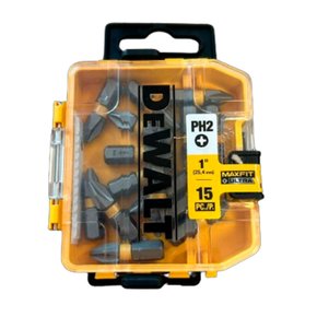 Estojo de Pontas Phillips MaxFit Ultra #2 1" DWA1PH2UMF15 DeWalt