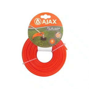 Fio De Nylon Para Roçadeira 3,0mm x 50M A01106 Ajax