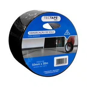 Fita de Demarcação 48mm x 30m Preta 400 Tectape