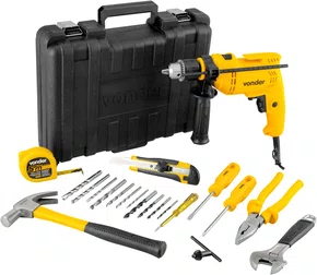 Furadeira de Impacto IMP 1/2" FIV519 Kit com 19 Peças 127V Vonder