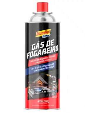 Gás Para Fogareiro 400Ml/200G Mundial Prime
