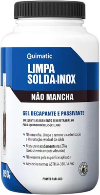 Gel Decapante Passivante Limpa Solda Inox Não Mancha Quimatic 850g LS1 Tapmatic