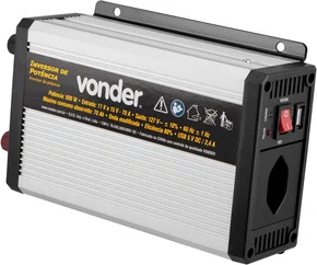 Inversor de Potência 600W 12V para 127V Vonder