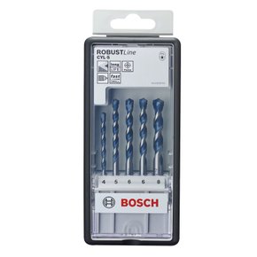 Jogo de Brocas para Concreto Bosch CYL-5 com 5 Peças de 4-8mm com Power Grip