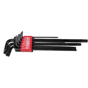 Jogo de Chaves L Torx Longas (Perfil Hexalobular) 9 Peças