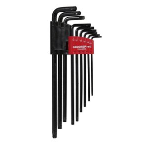 Jogo de Chaves L Torx Longas (Perfil Hexalobular) 9 Peças R36455009 Gedore Red