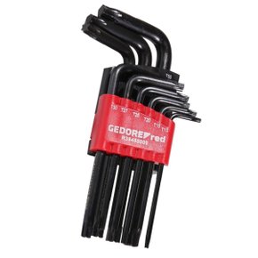 Jogo de Chaves L Torx Perfil Hexalobular 9 Pcs R36405009 Gedore Red