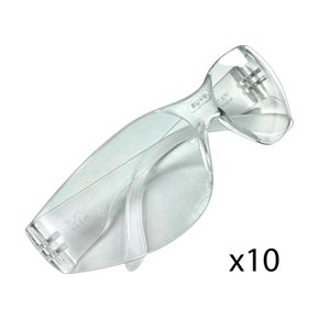 Kit 10 Óculos Vvision 200 Transparente Antirrisco