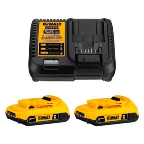 Kit 2 Baterias 2 Ah 20V MAX Com Carregador Bivolt DCB203C2-BR DeWalt