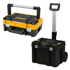 Kit Caixa com Rodas + Caixa Organizadora com Alça Tstak DeWalt