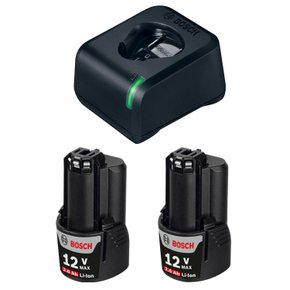 Kit Carregador GAL 12V-20 + 2 Baterias 12V 2Ah Bosch