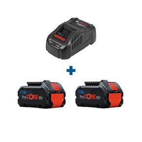 Kit 2 Baterias de Íons de Lítio 18V 8Ah ProCORE e Carregador Rápido GAL 18V-80 Bosch
