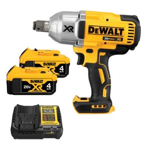 Kit Chave de Impacto DCF897 + 2 Baterias 4Ah + Carregador DeWalt